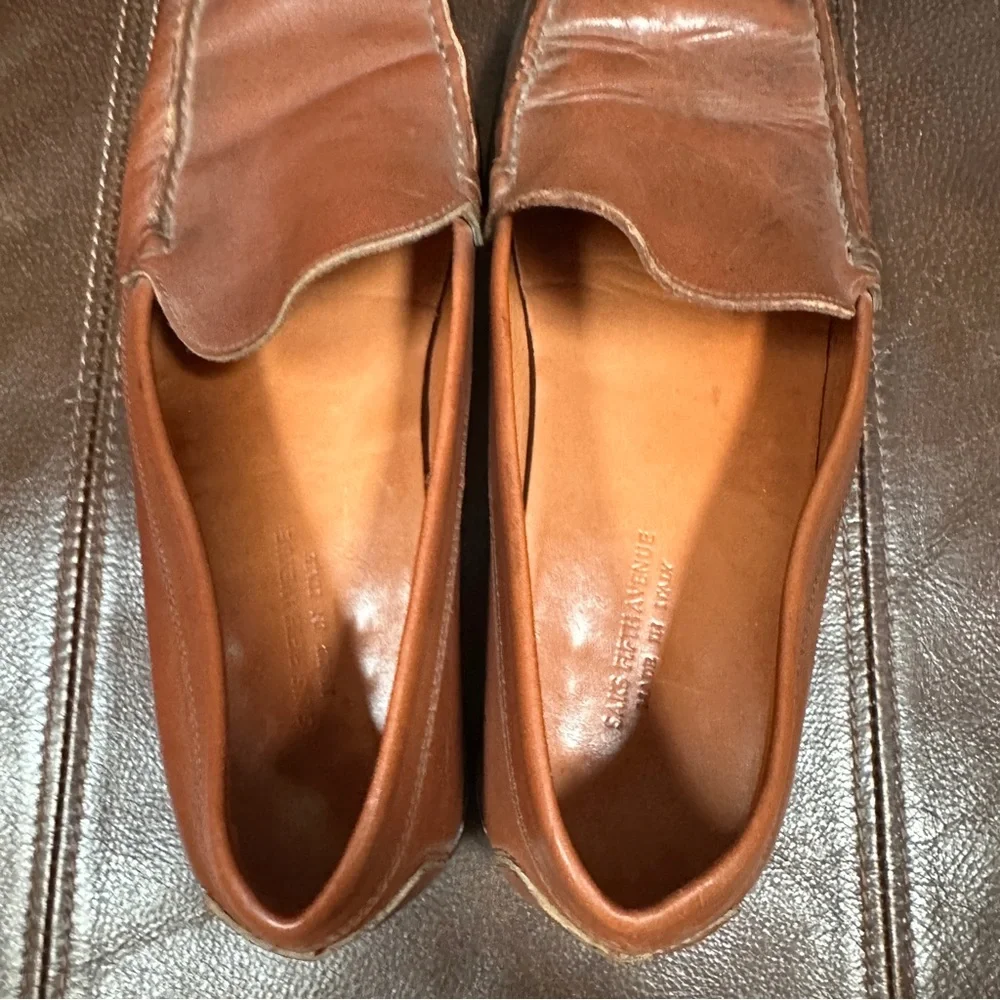 Saks Fifth Avenue Collection Size US 9 Men Brown Leather Loafers‎